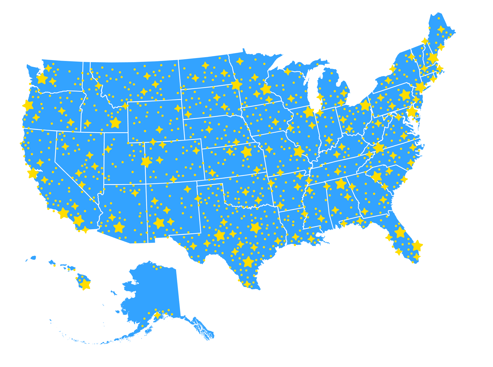 Complete map on transparent background