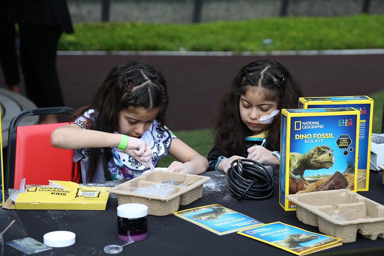 Children enjoy playing with the Starlight Disney NatGeo activity kits
