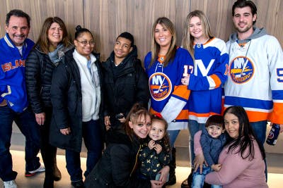 Starlight employees, families, and volunteers invited by the New York Islanders to watch them take on the Washington Capitals