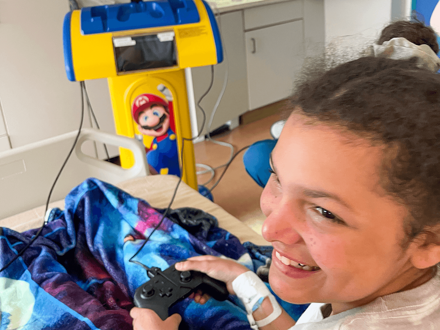 Jade playing with Starlight Gaming Station