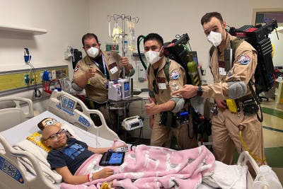 LA Ghostbusters visit kids at MemorialCare Miller Children's and Women's Hospital